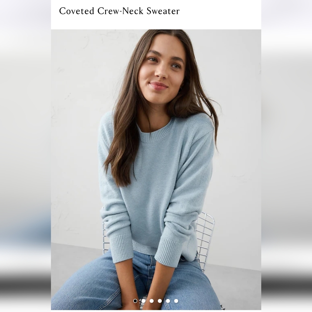 Coveted Crew Neck Banana Republic Sky Blue Crew-Neck Sweater NWT S